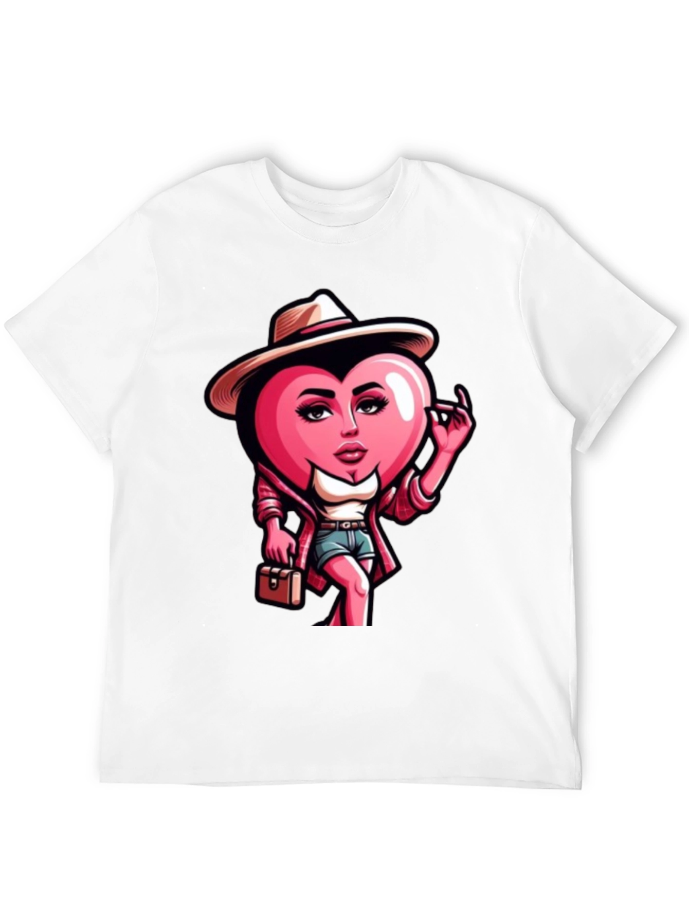 Heart Lady Graphic Tee - Trendy Valentines Day Shirt