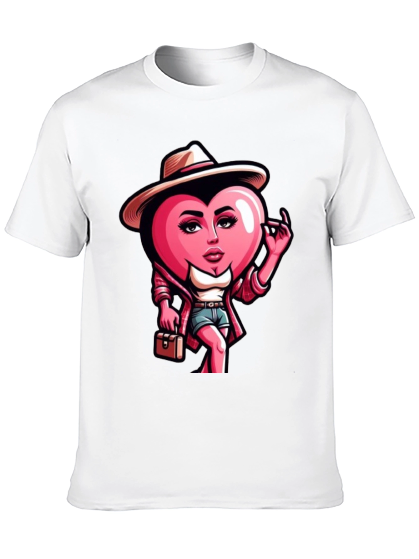 Heart Lady Graphic Tee - Trendy Valentines Day Shirt