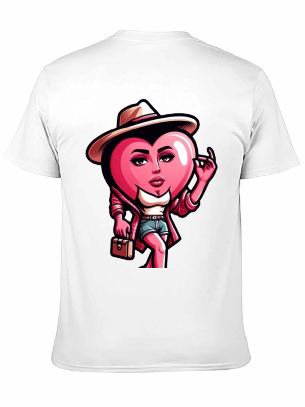 Heart Lady Graphic Tee - Trendy Valentines Day Shirt