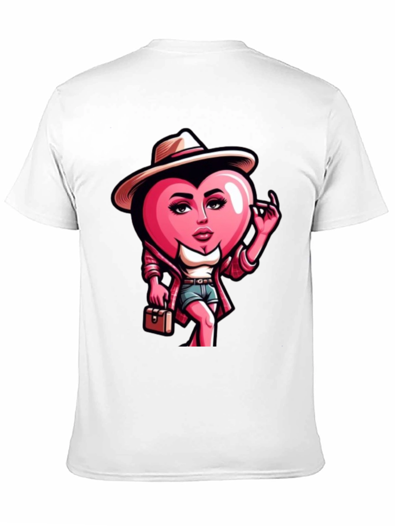 Heart Lady Graphic Tee - Trendy Valentines Day Shirt