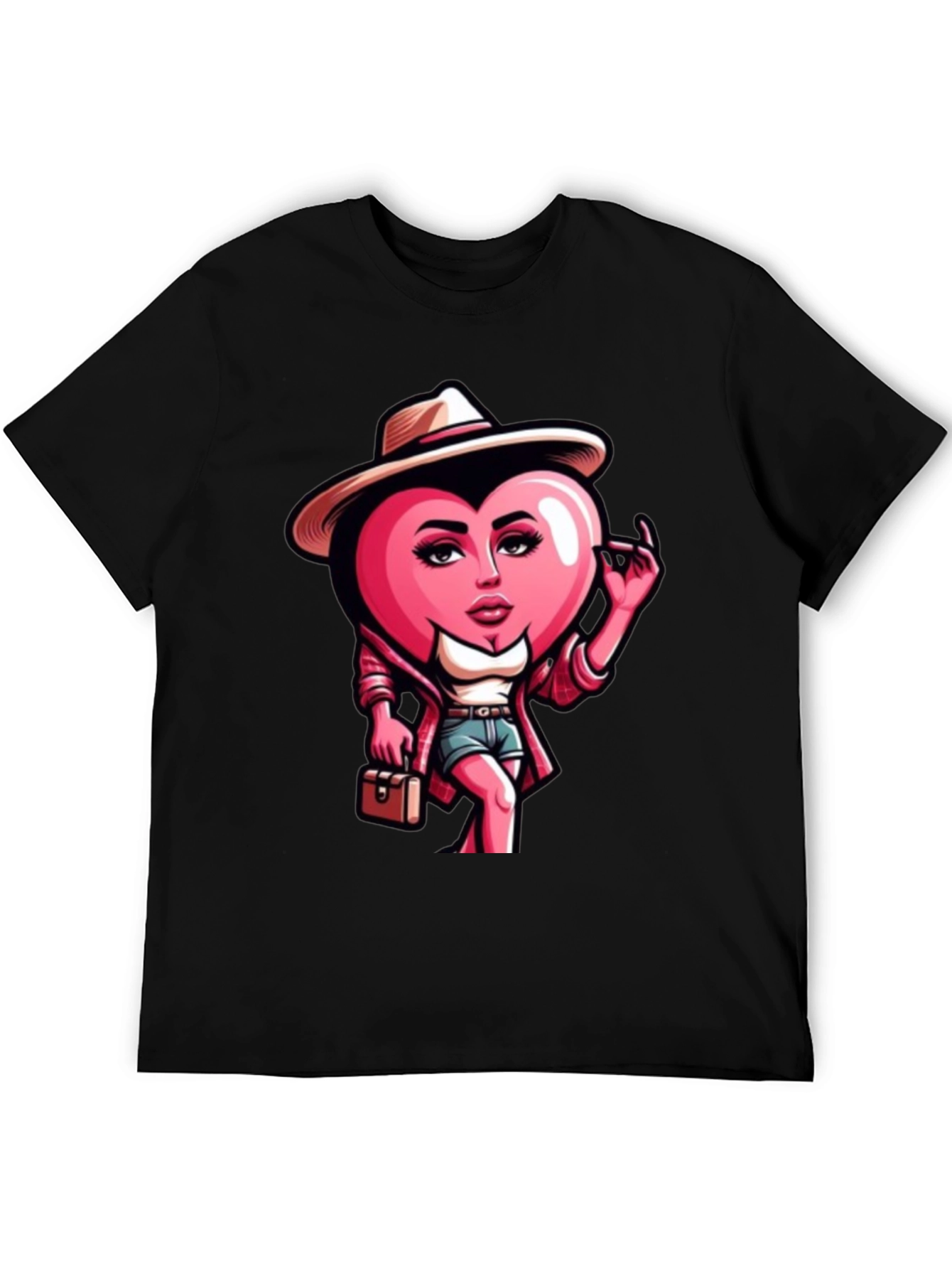 Heart Lady Graphic Tee - Trendy Valentines Day Shirt