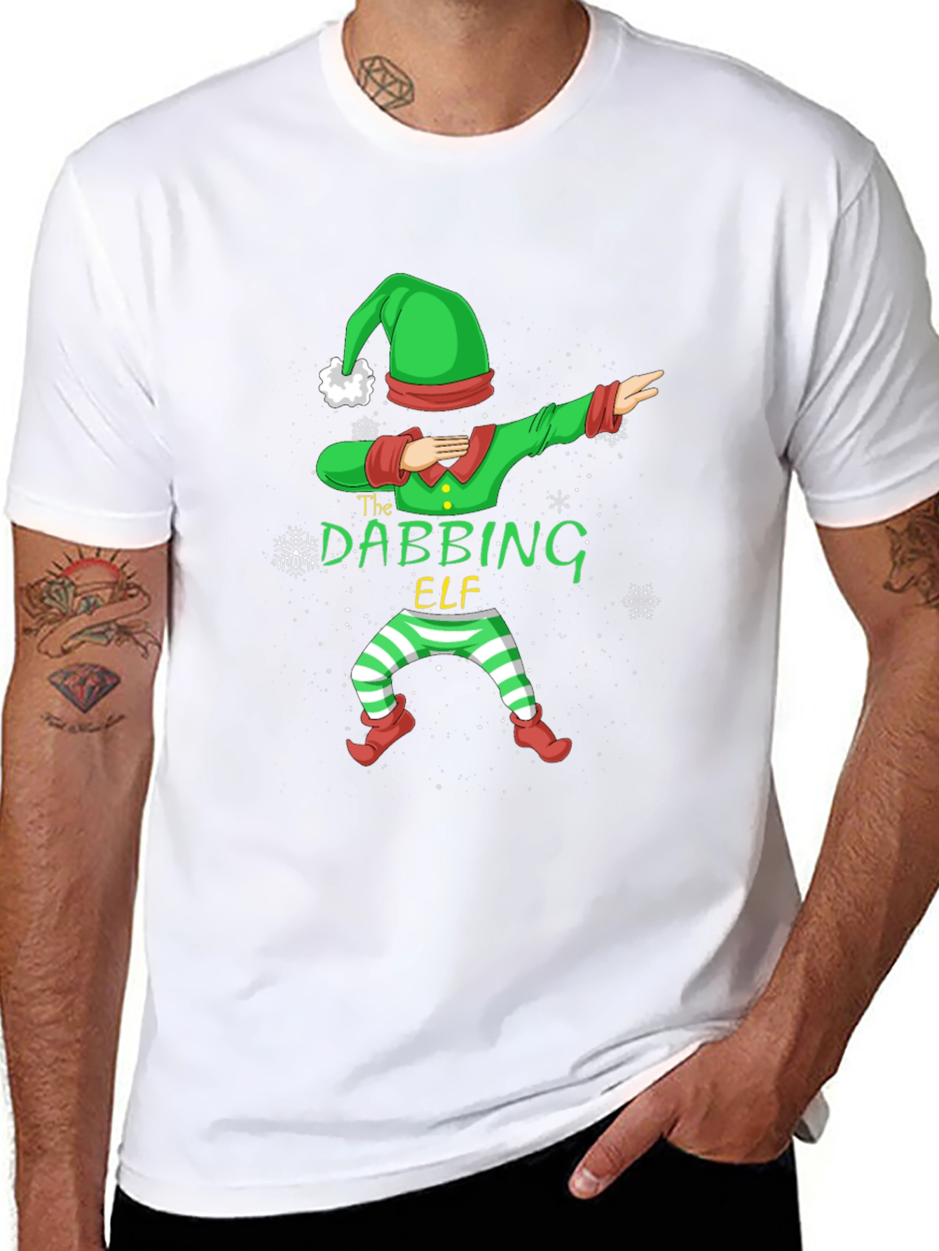 Dabbing Elf Christmas Holiday T-Shirt