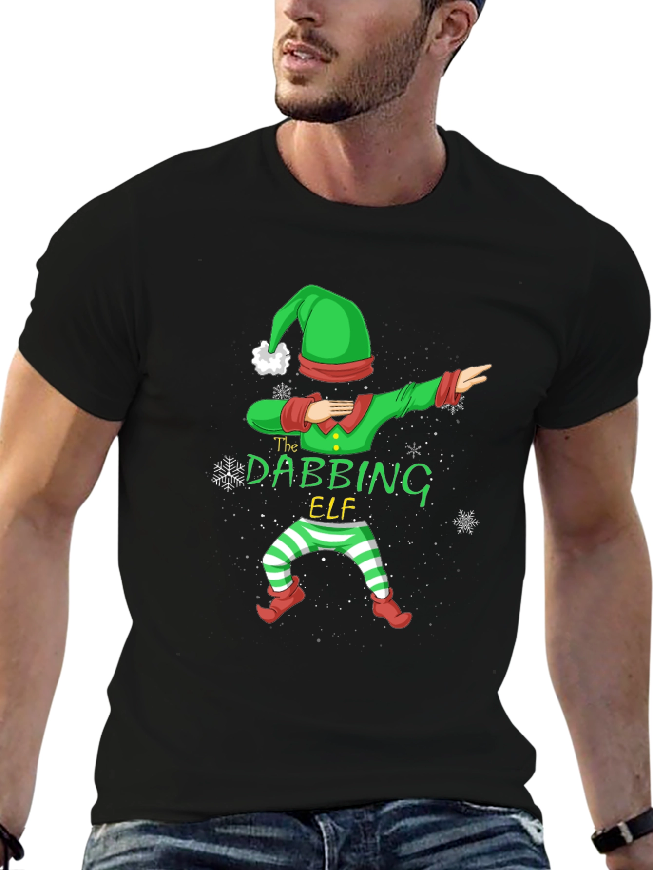 Dabbing Elf Christmas Holiday T-Shirt