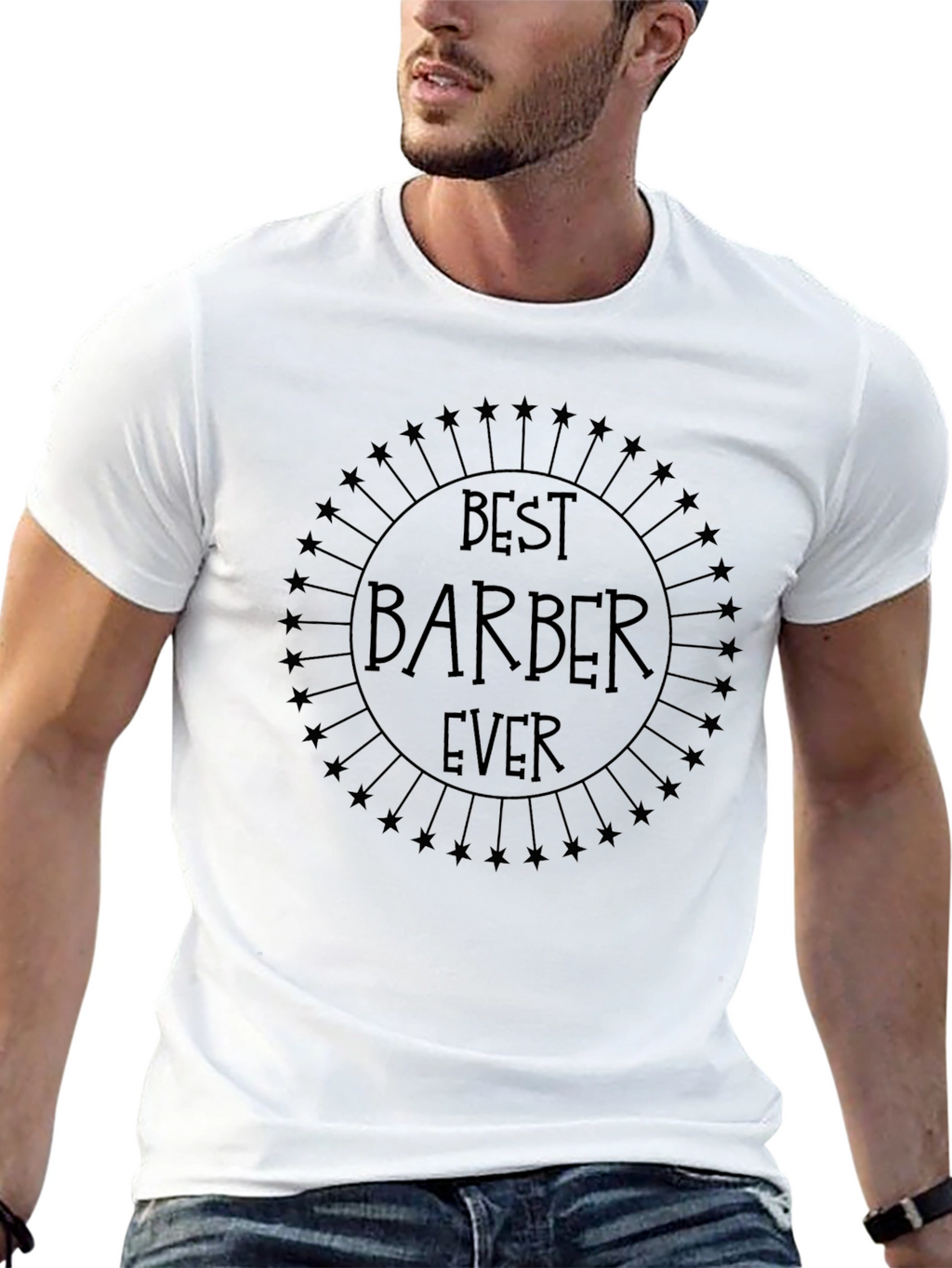 Best Barber Ever Graphic T-Shirt - Black