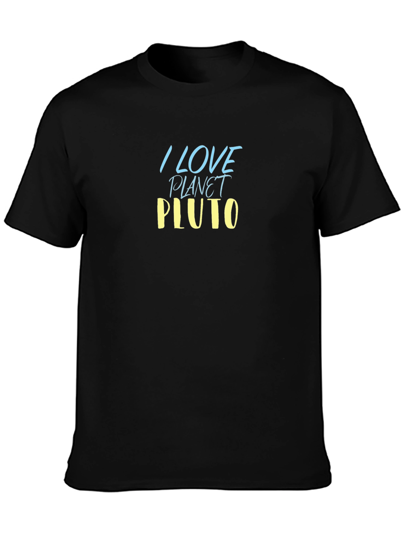 I Love Planet Pluto Black T-Shirt