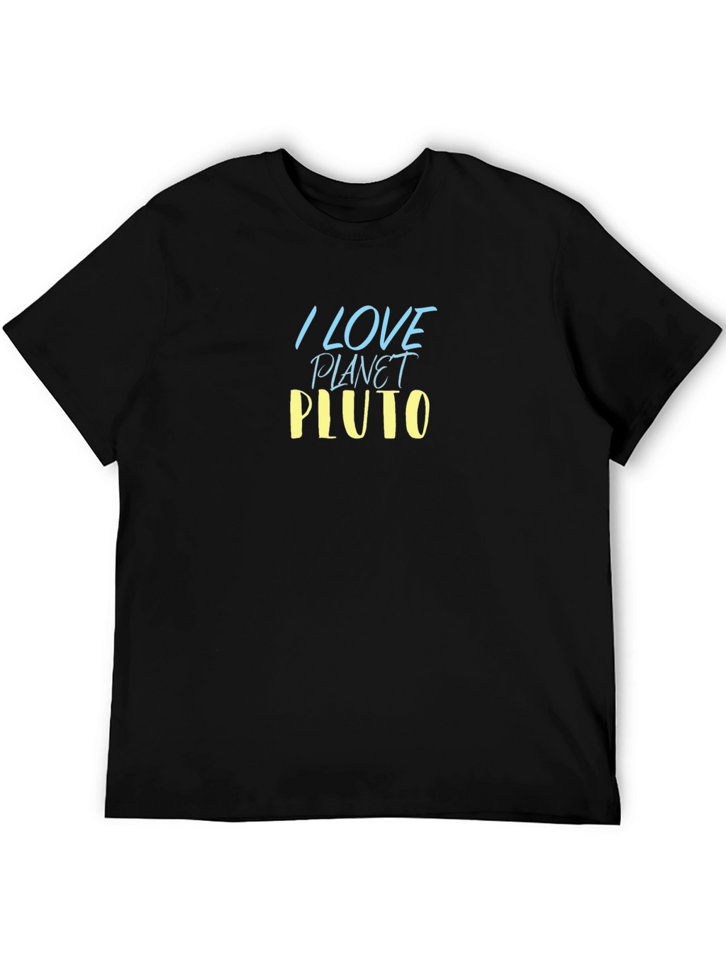 I Love Planet Pluto Black T-Shirt