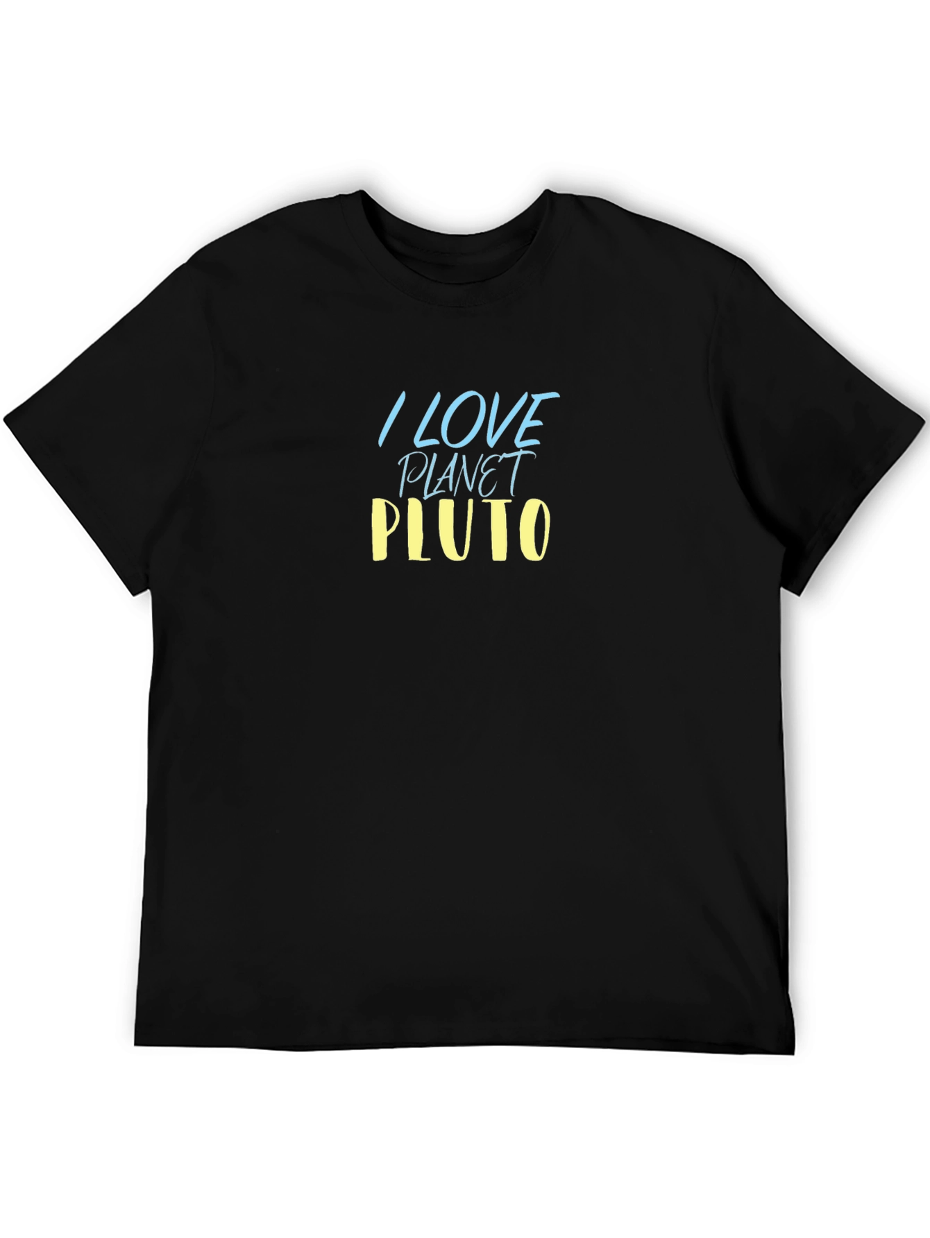 I Love Planet Pluto Black T-Shirt