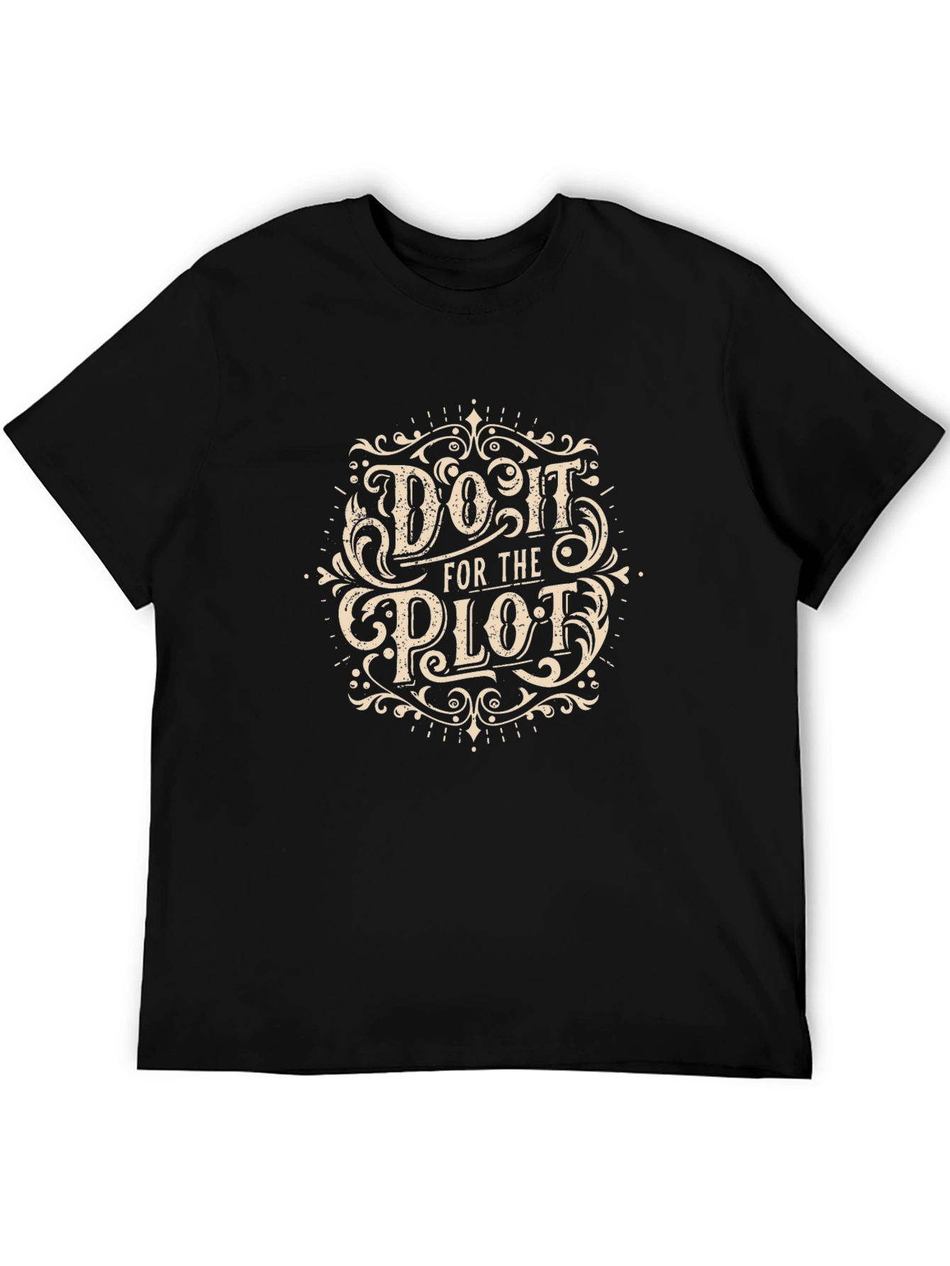 Do It For The Plot Black Graphic Tee