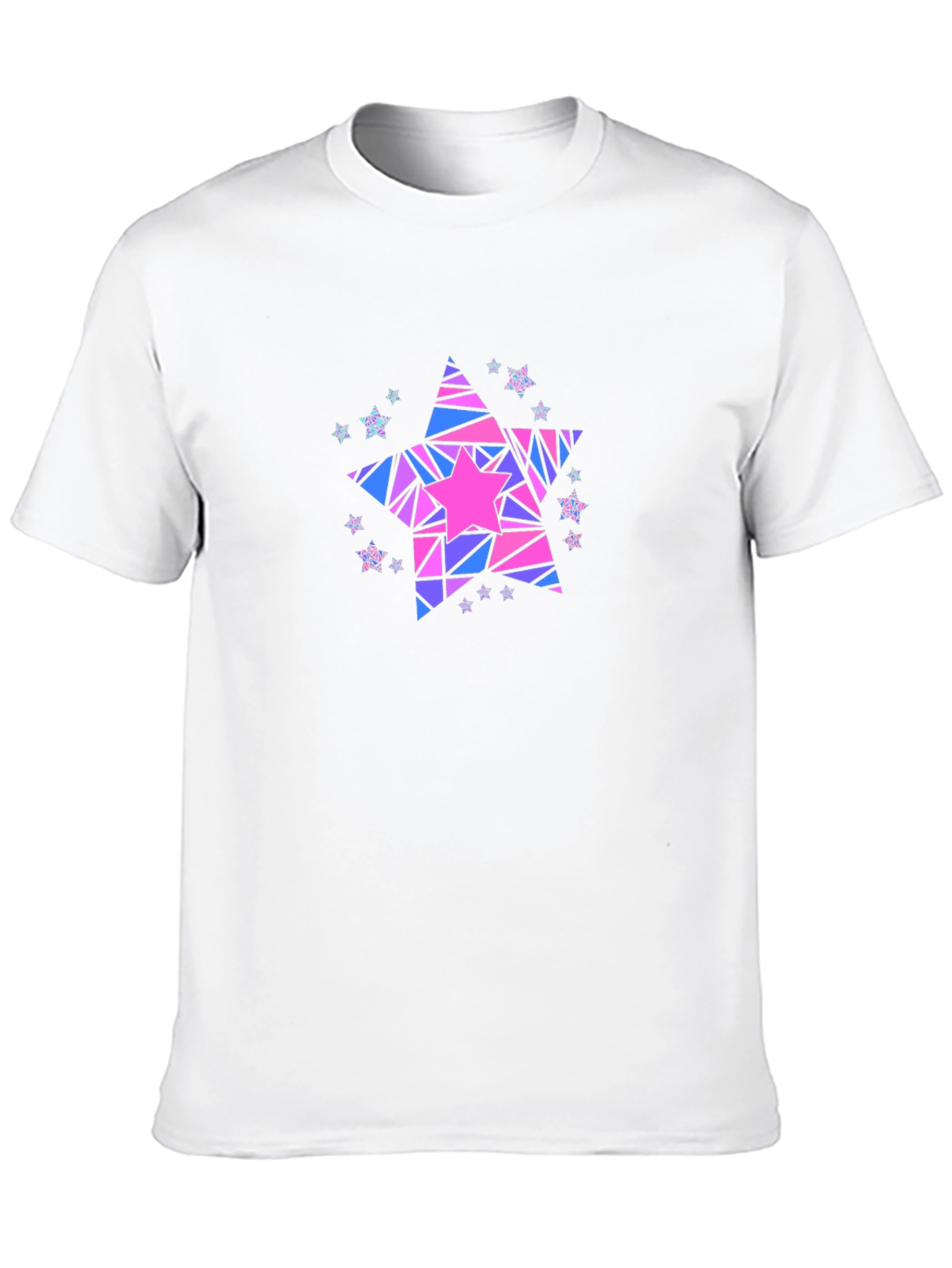 Geometric Star Graphic T-Shirt - Black