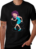 Singing Woman Graphic Tee - Black T-Shirt