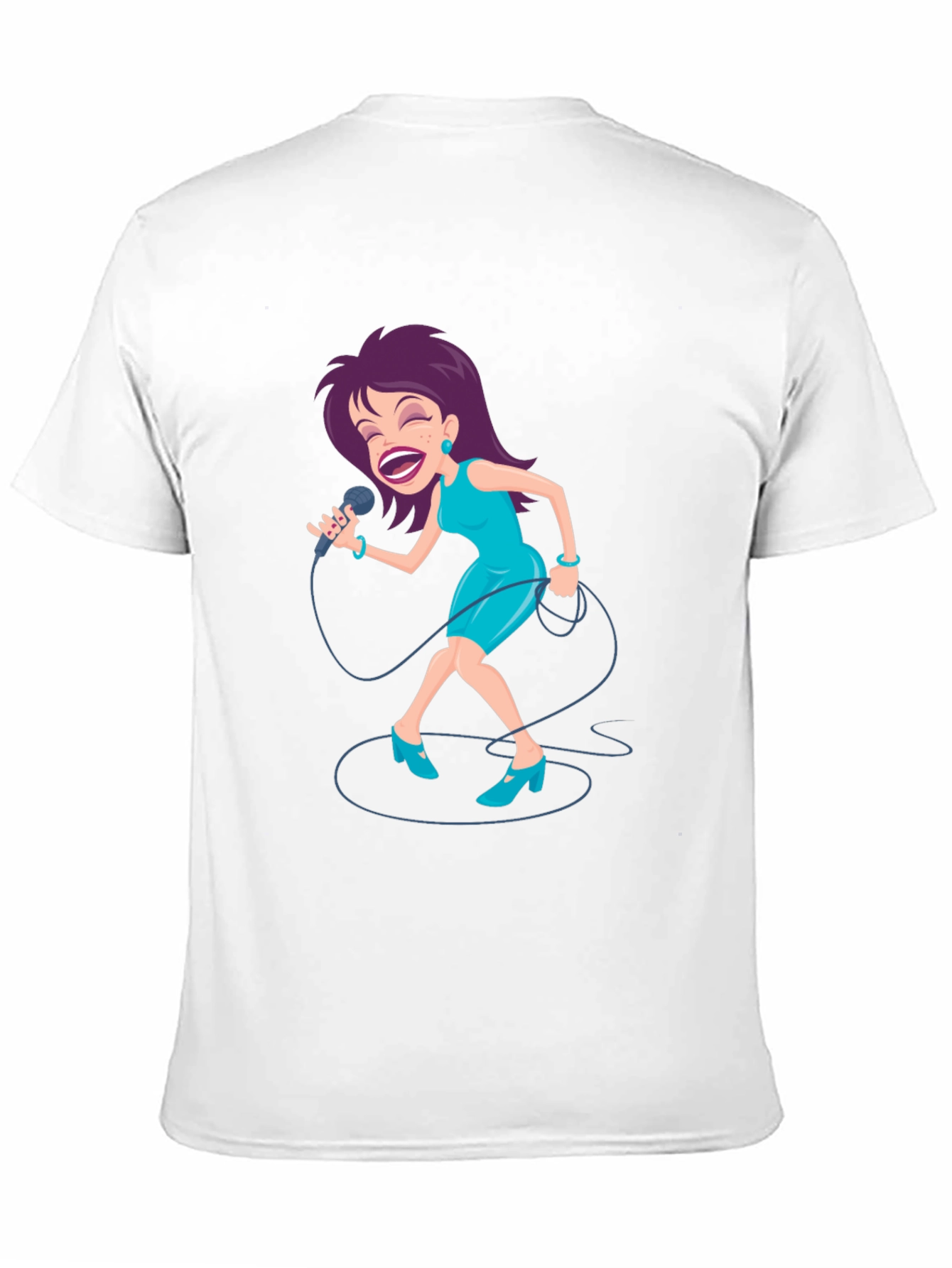 Singing Woman Graphic Tee - Black T-Shirt