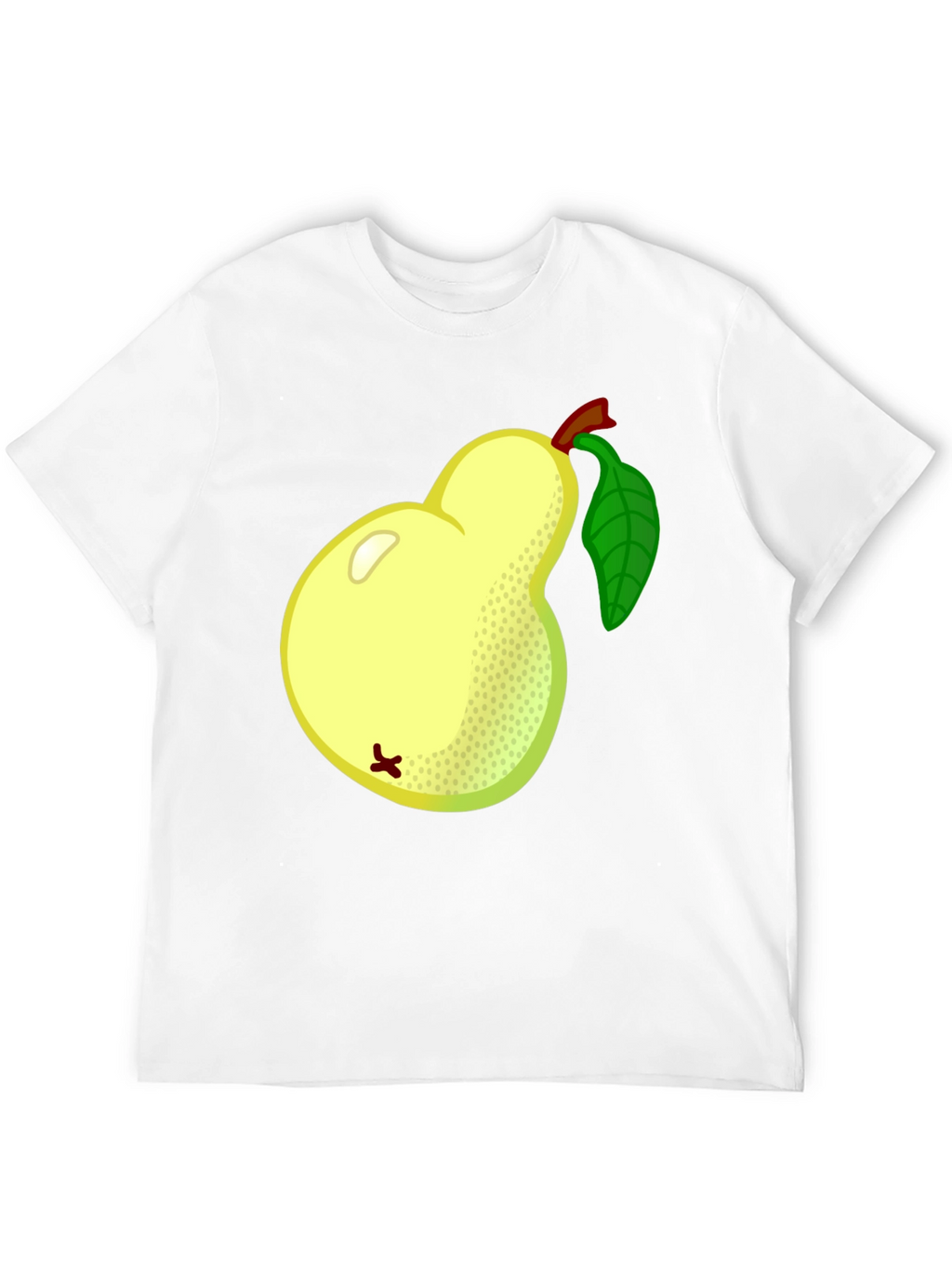 Pear Graphic Tee - Black Cotton T-Shirt