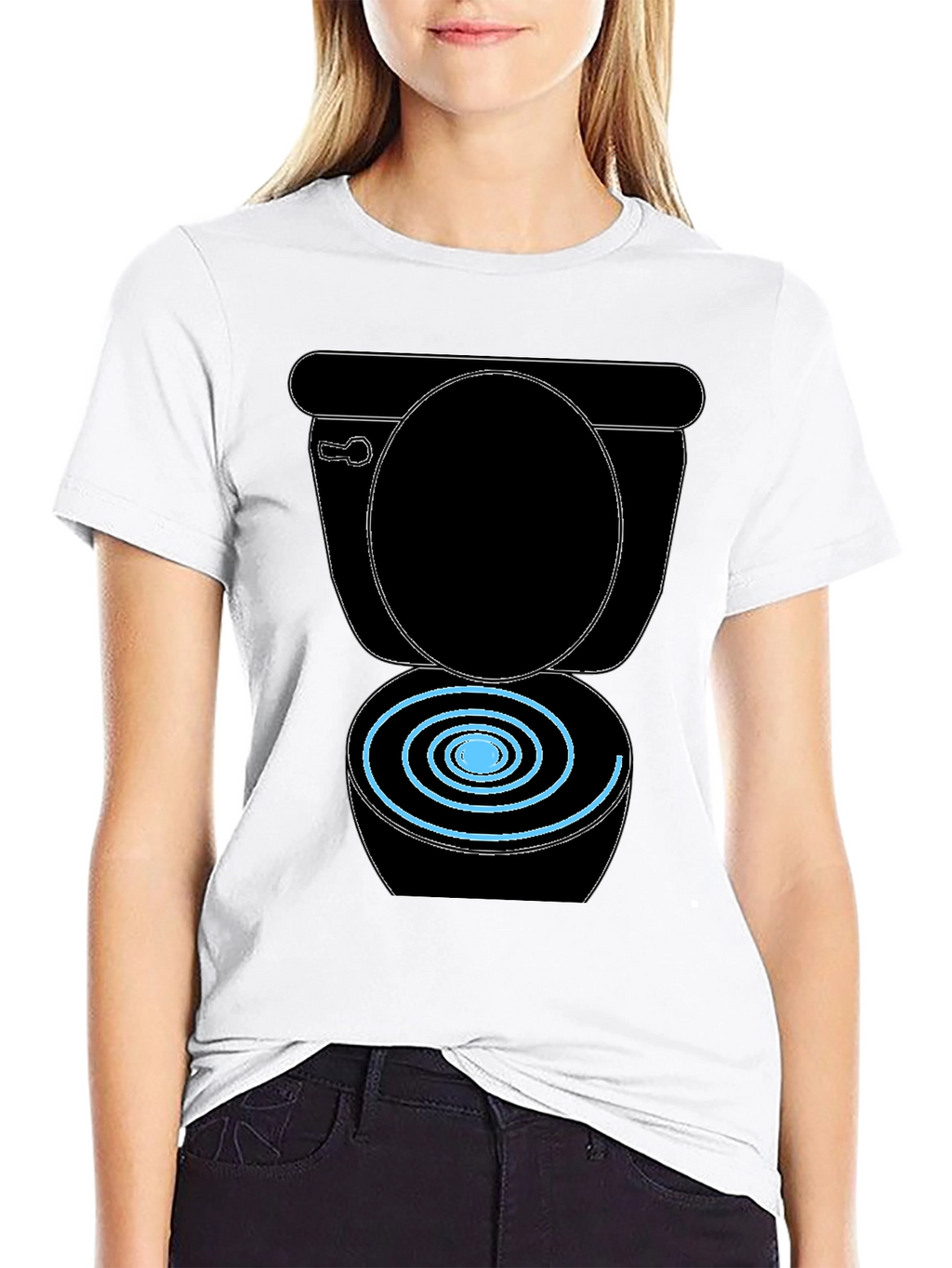 Toilet Humor Black Graphic Tee
