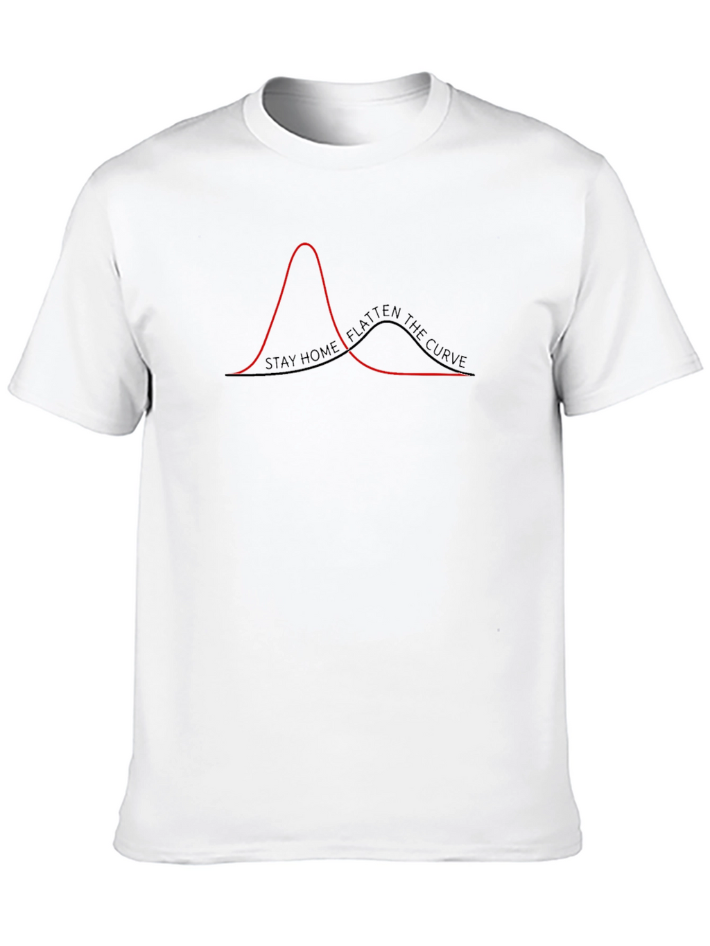 Stay Home Flatten The Curve Graphic Tee