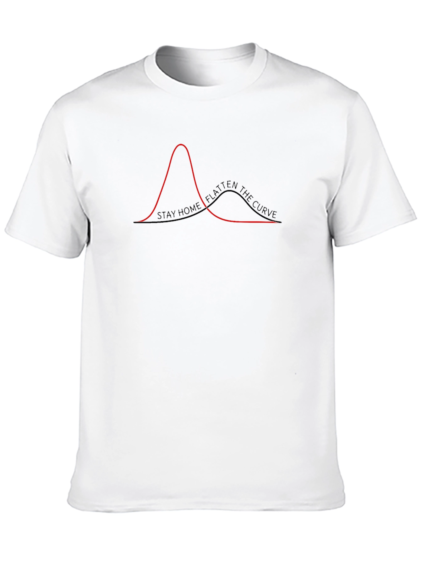 Stay Home Flatten The Curve Graphic Tee