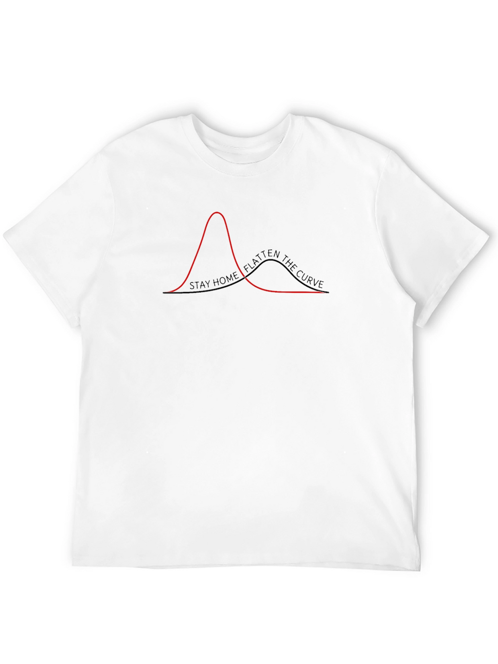 Stay Home Flatten The Curve Graphic Tee