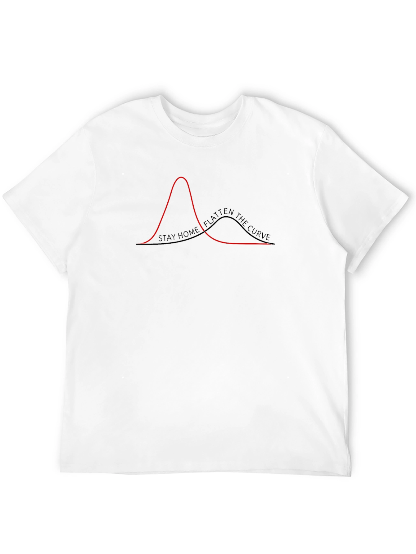 Stay Home Flatten The Curve Graphic Tee