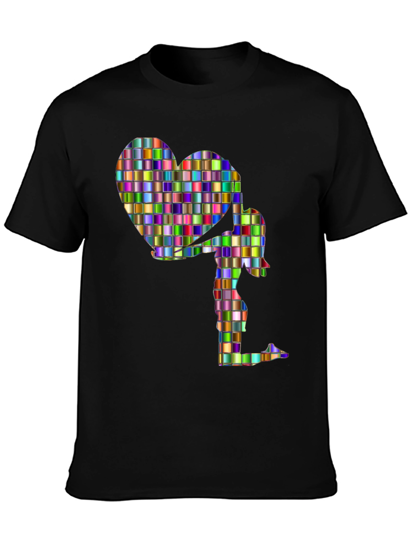 Heart Girl Graphic Tee - Stylish Cotton Blend