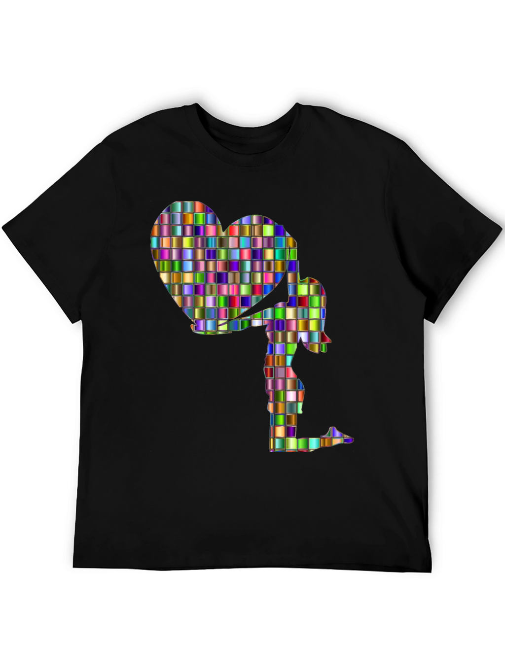 Heart Girl Graphic Tee - Stylish Cotton Blend
