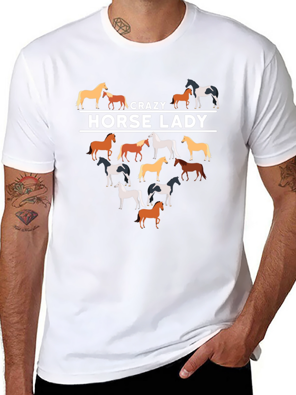 Crazy Horse Lady T-Shirt | Equestrian Lover Tee
