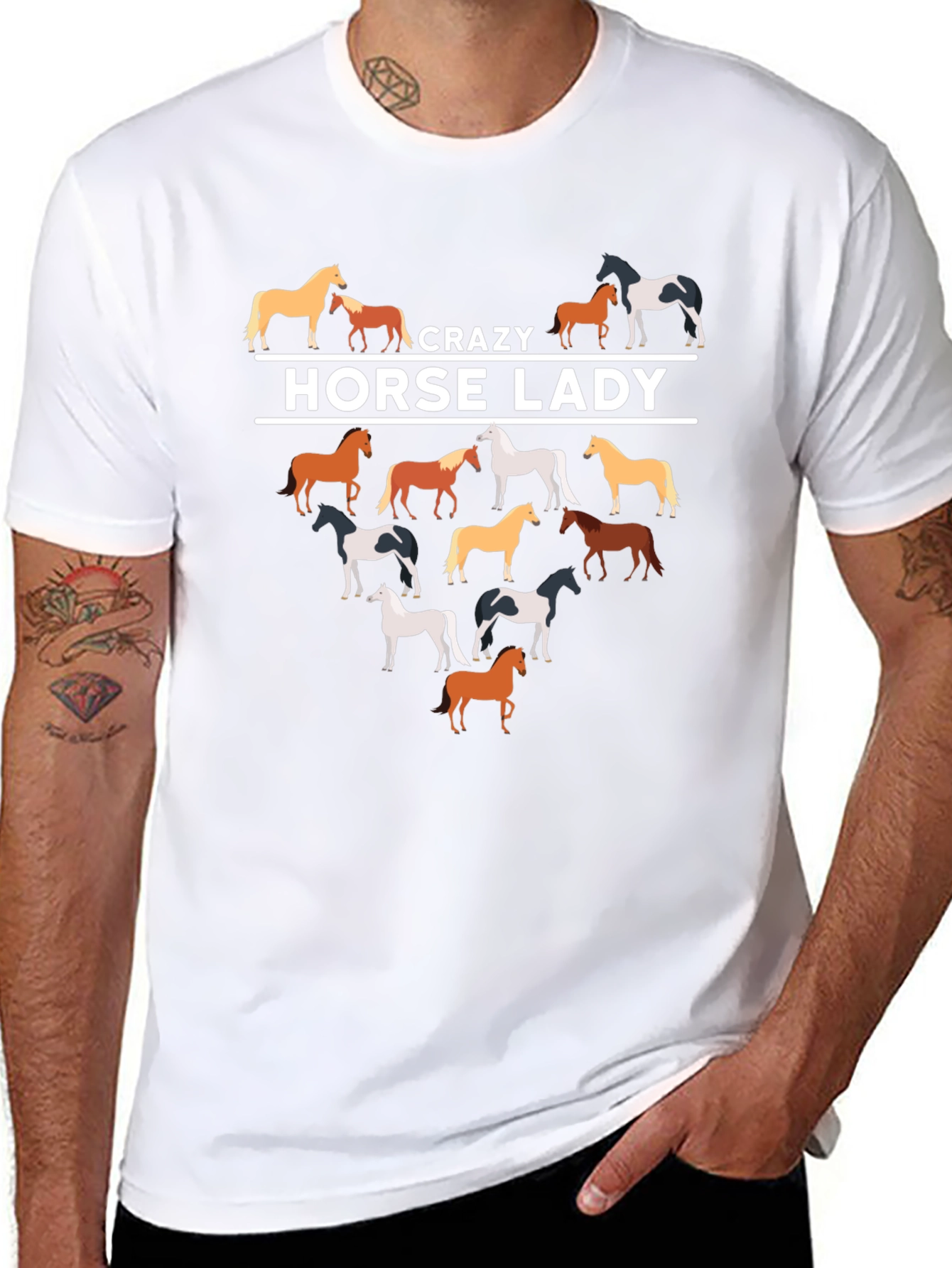 Crazy Horse Lady T-Shirt | Equestrian Lover Tee