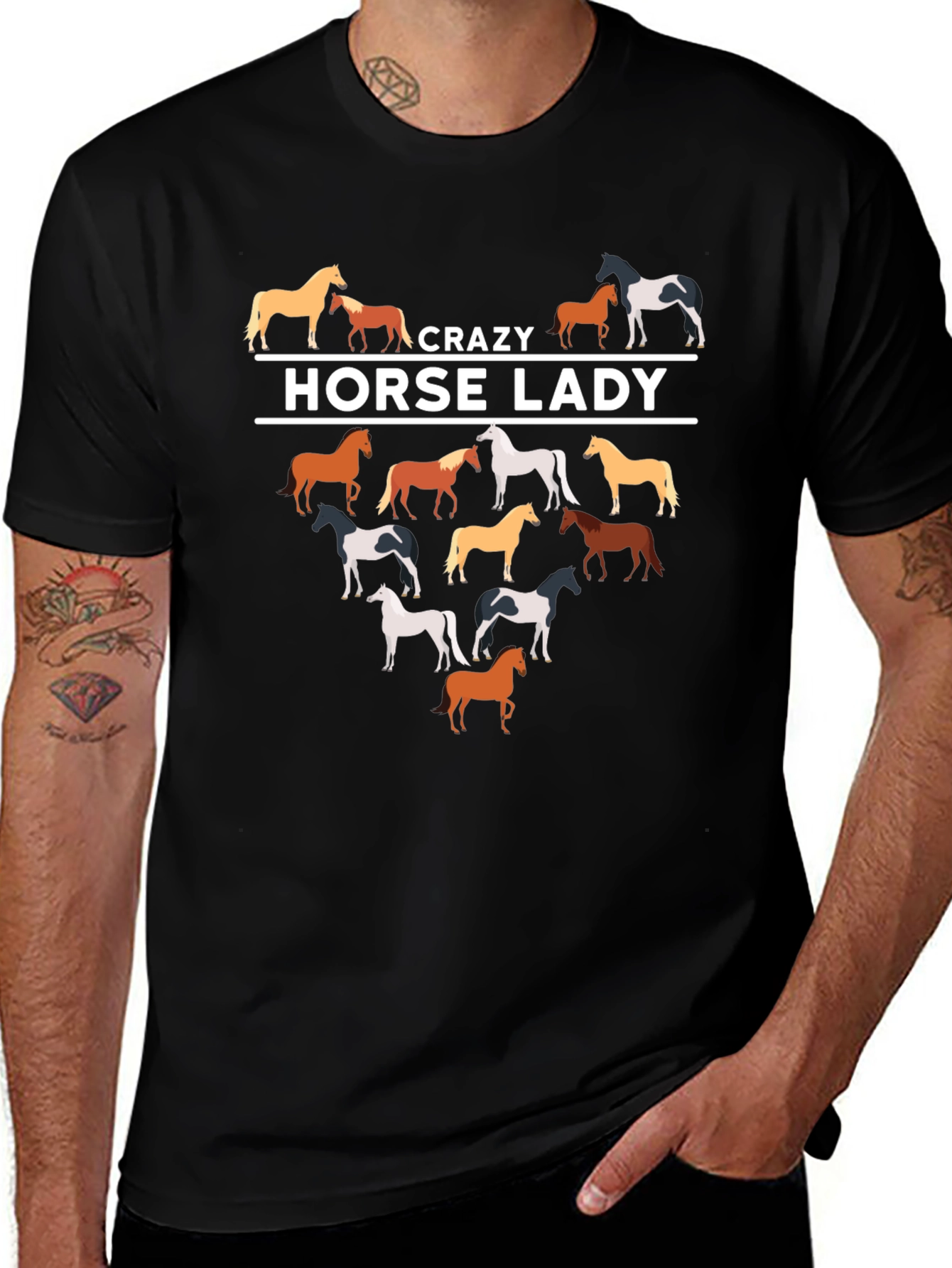 Crazy Horse Lady T-Shirt | Equestrian Lover Tee
