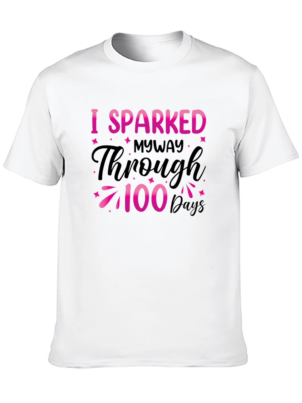 I Sparked Through 100 Days Black Tee