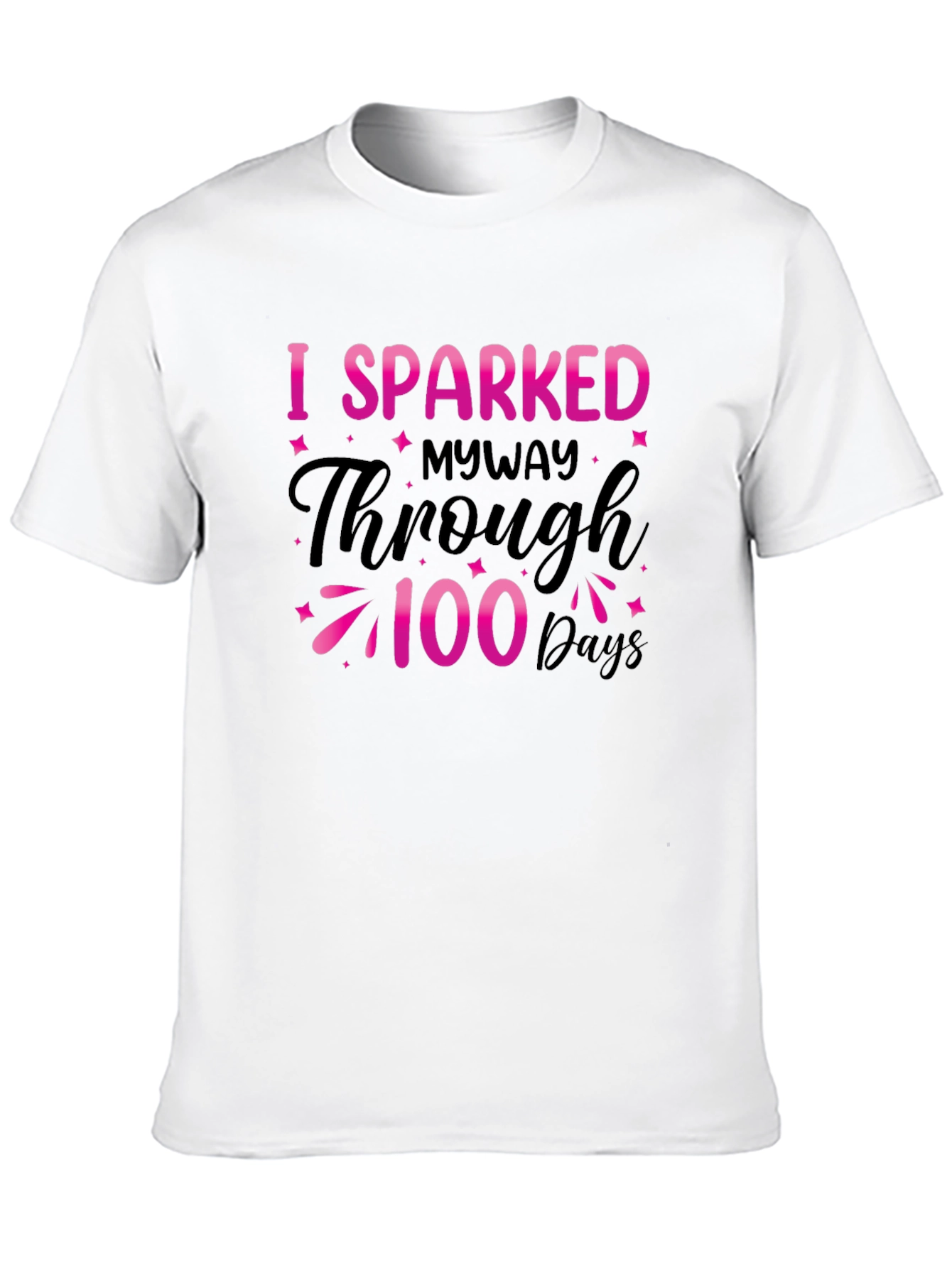 I Sparked Through 100 Days Black Tee
