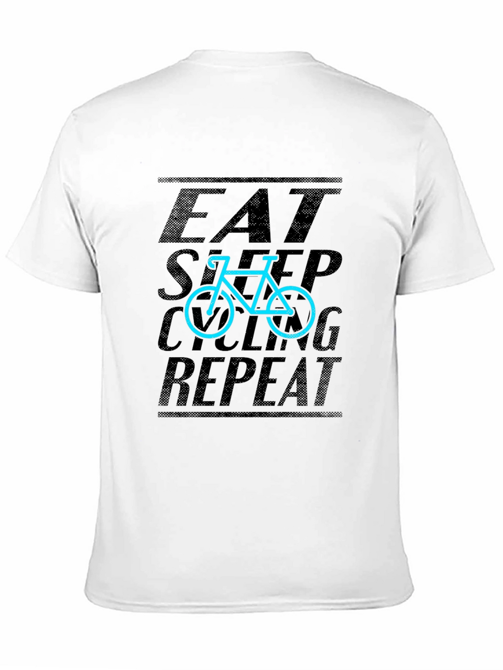 Eat Sleep Cycling Repeat Graphic Tee - Black
