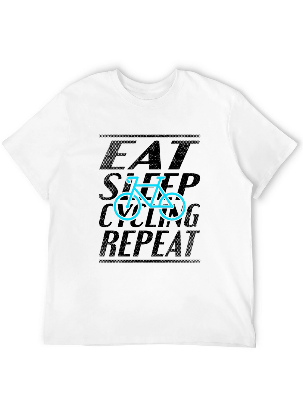 Eat Sleep Cycling Repeat Graphic Tee - Black