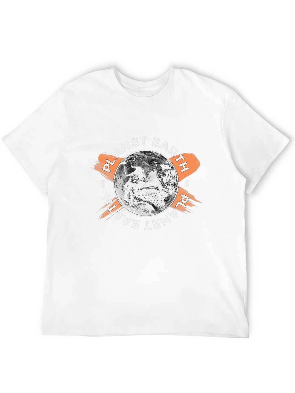 Planet Earth Graphic Print Black T-Shirt