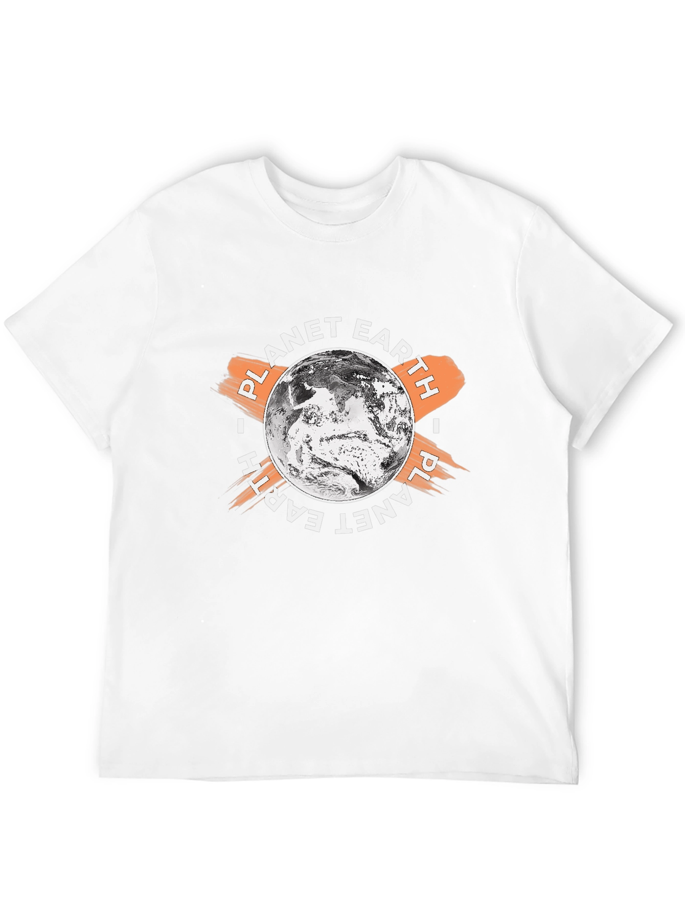 Planet Earth Graphic Print Black T-Shirt
