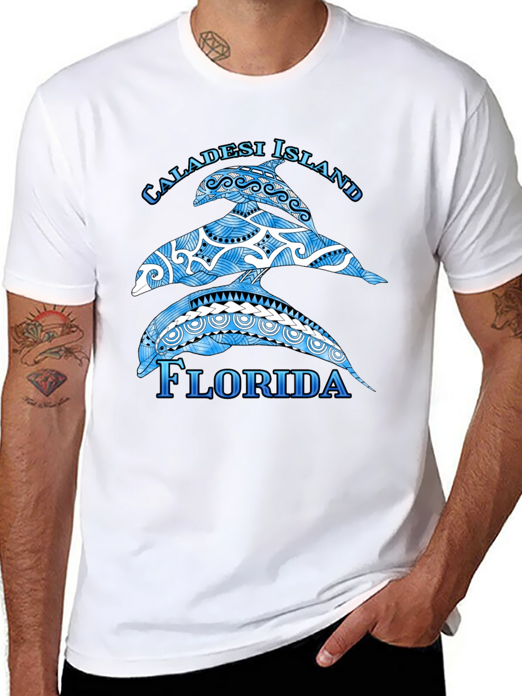 Caladesi Island Florida Dolphin Graphic T-Shirt