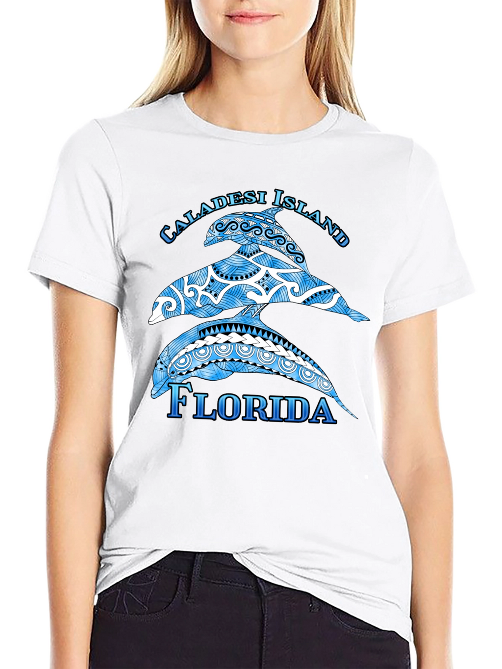 Caladesi Island Florida Dolphin Graphic T-Shirt