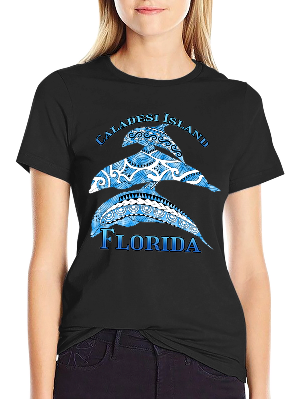 Caladesi Island Florida Dolphin Graphic T-Shirt