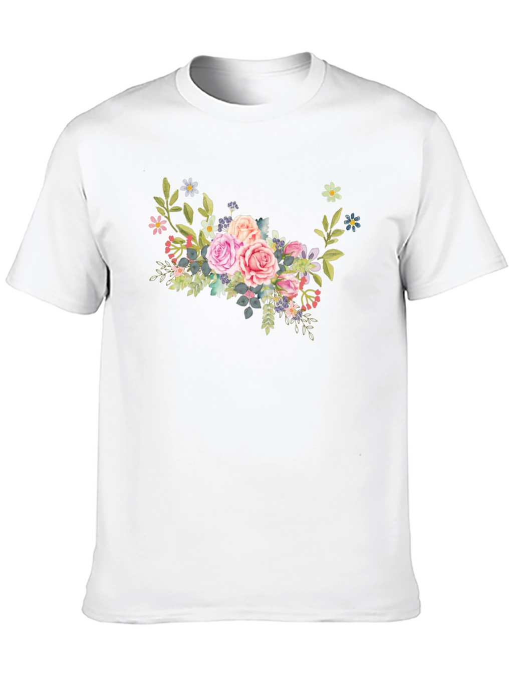 Floral Bouquet Black T-Shirt