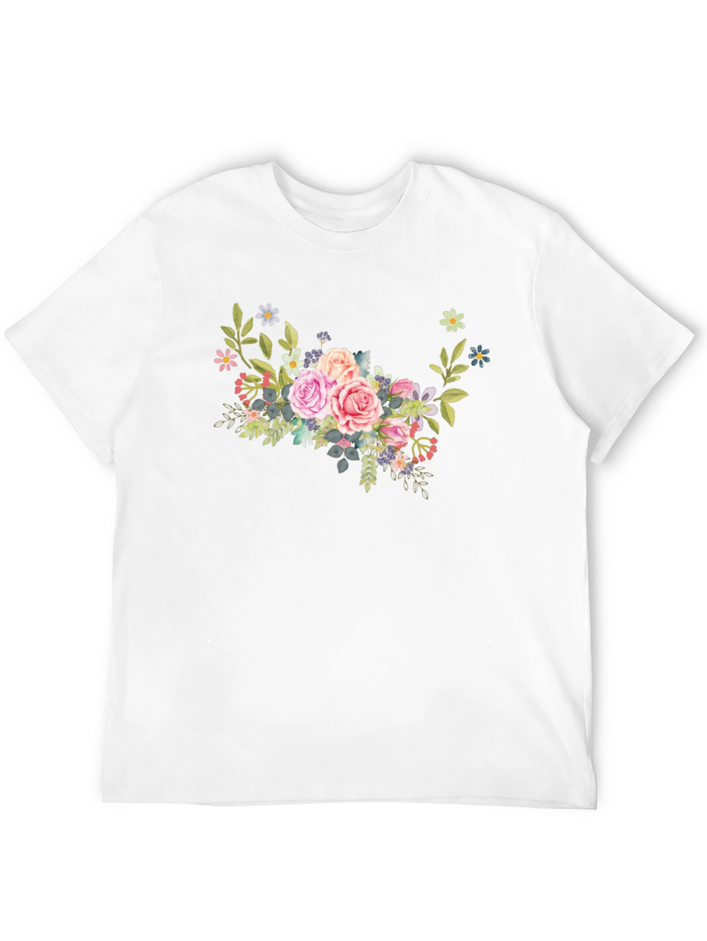 Floral Bouquet Black T-Shirt