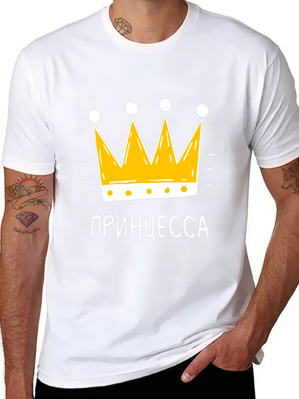 Princess Crown Graphic T-Shirt - Black