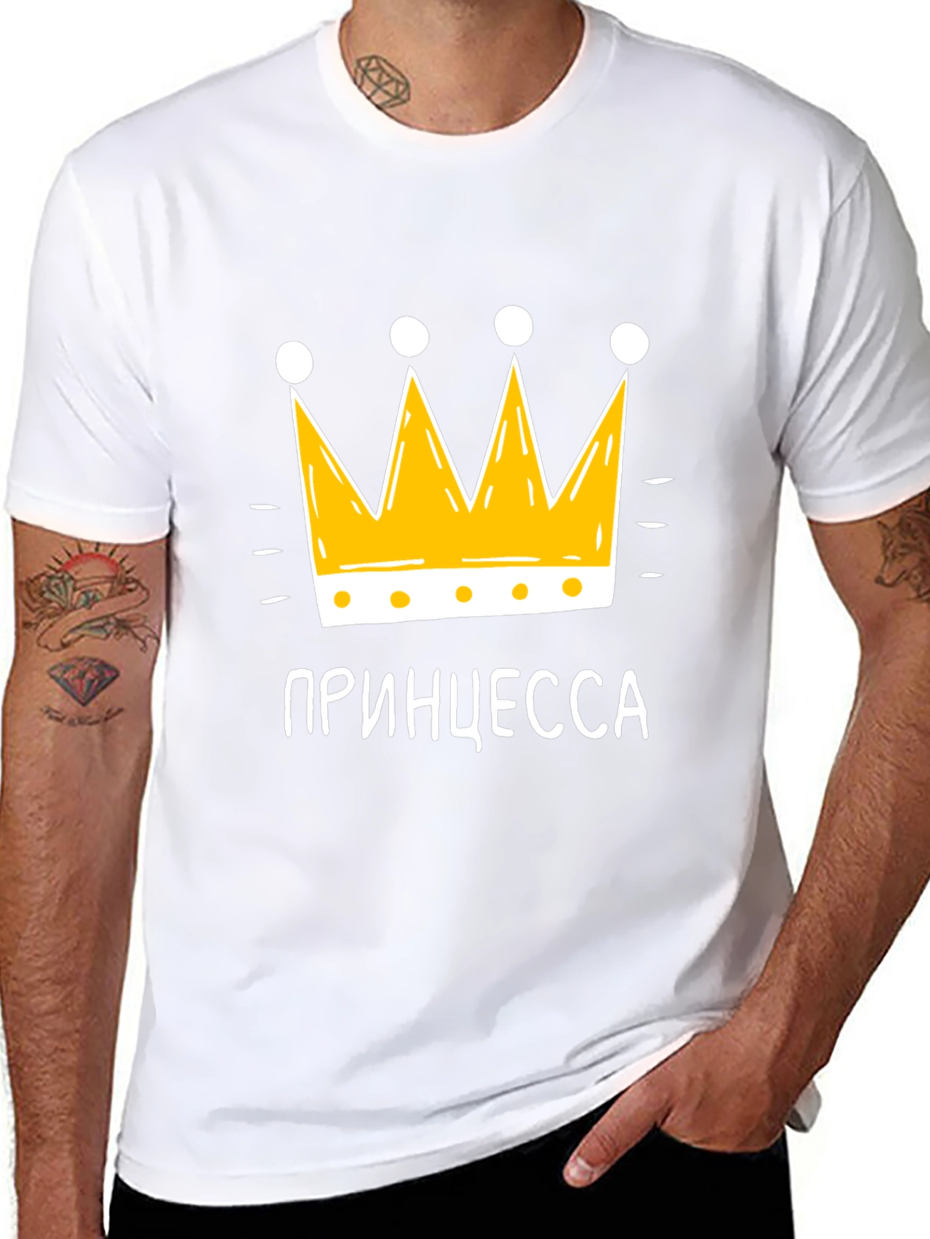 Princess Crown Graphic T-Shirt - Black