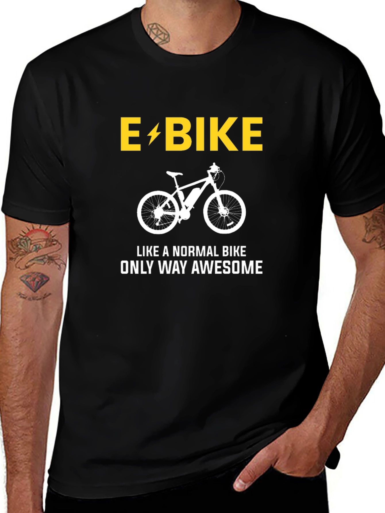 E-Bike Awesome T-Shirt - Electric Bike Graphic Tee