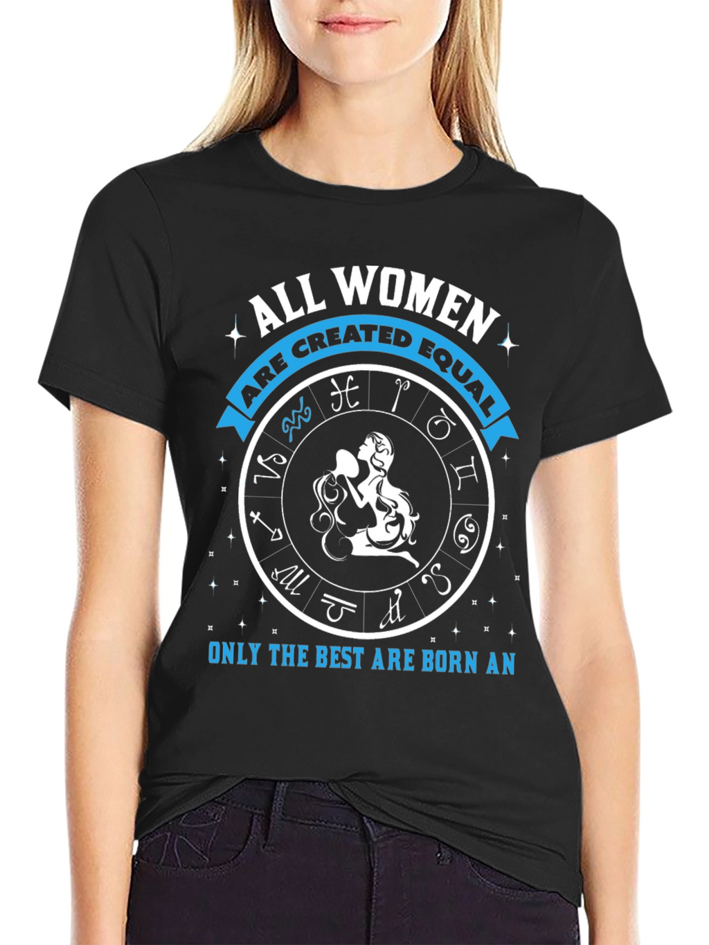 Zodiac Aquarius Womens Graphic T-Shirt