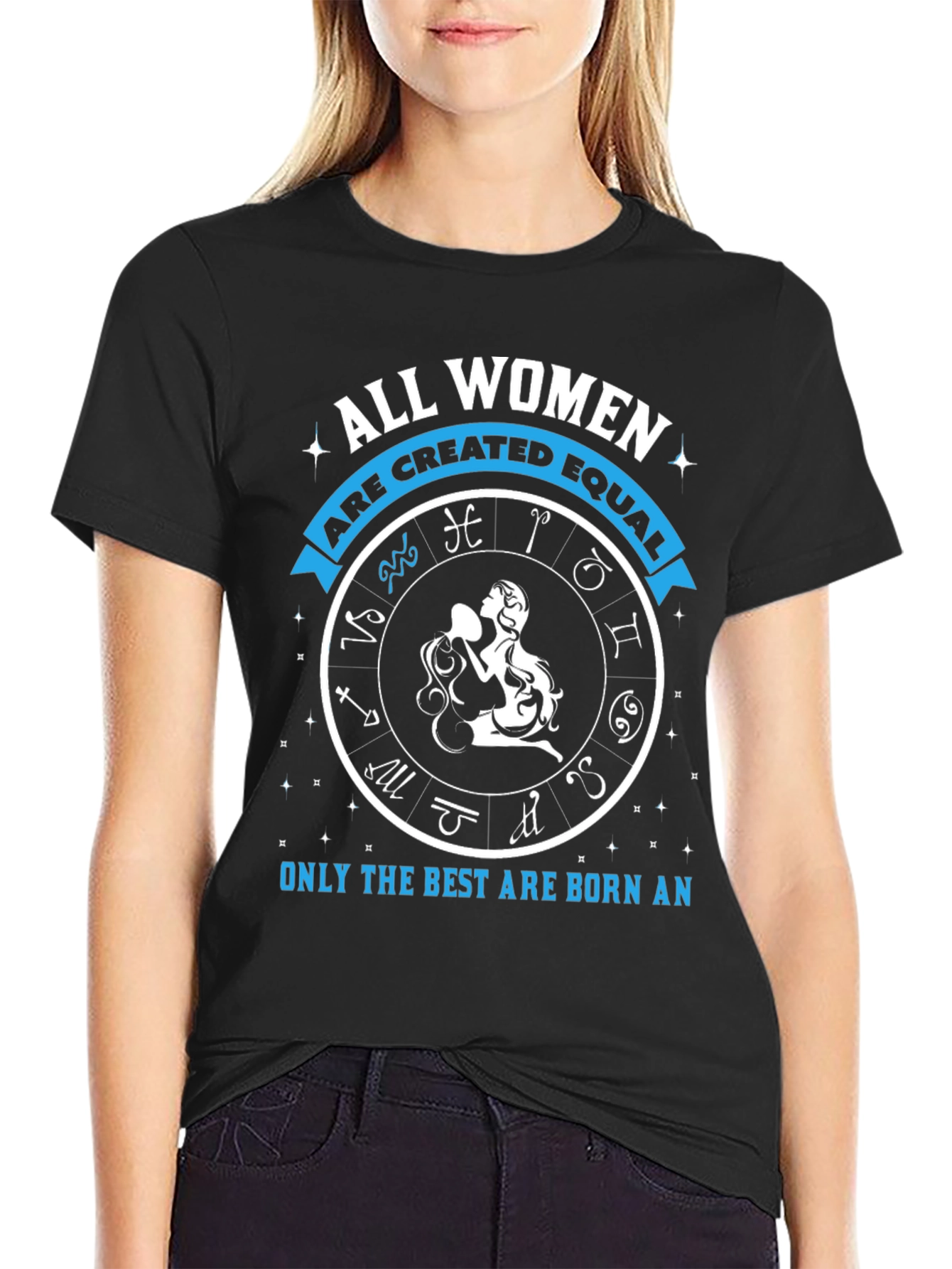 Zodiac Aquarius Womens Graphic T-Shirt