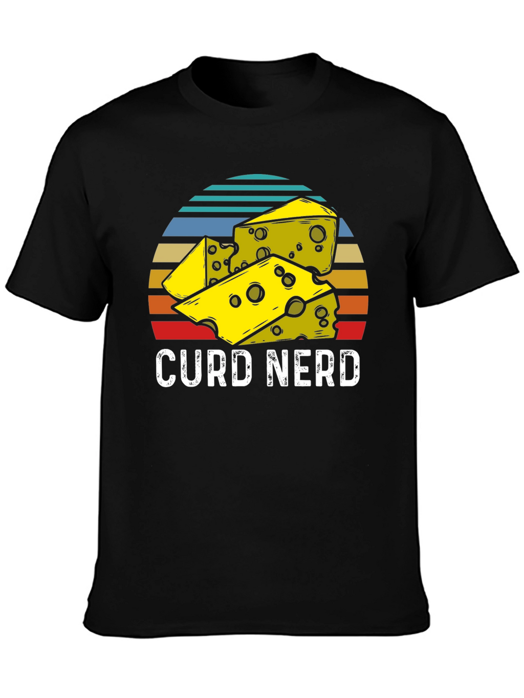 Curd Nerd Cheese Lover T-Shirt - Black