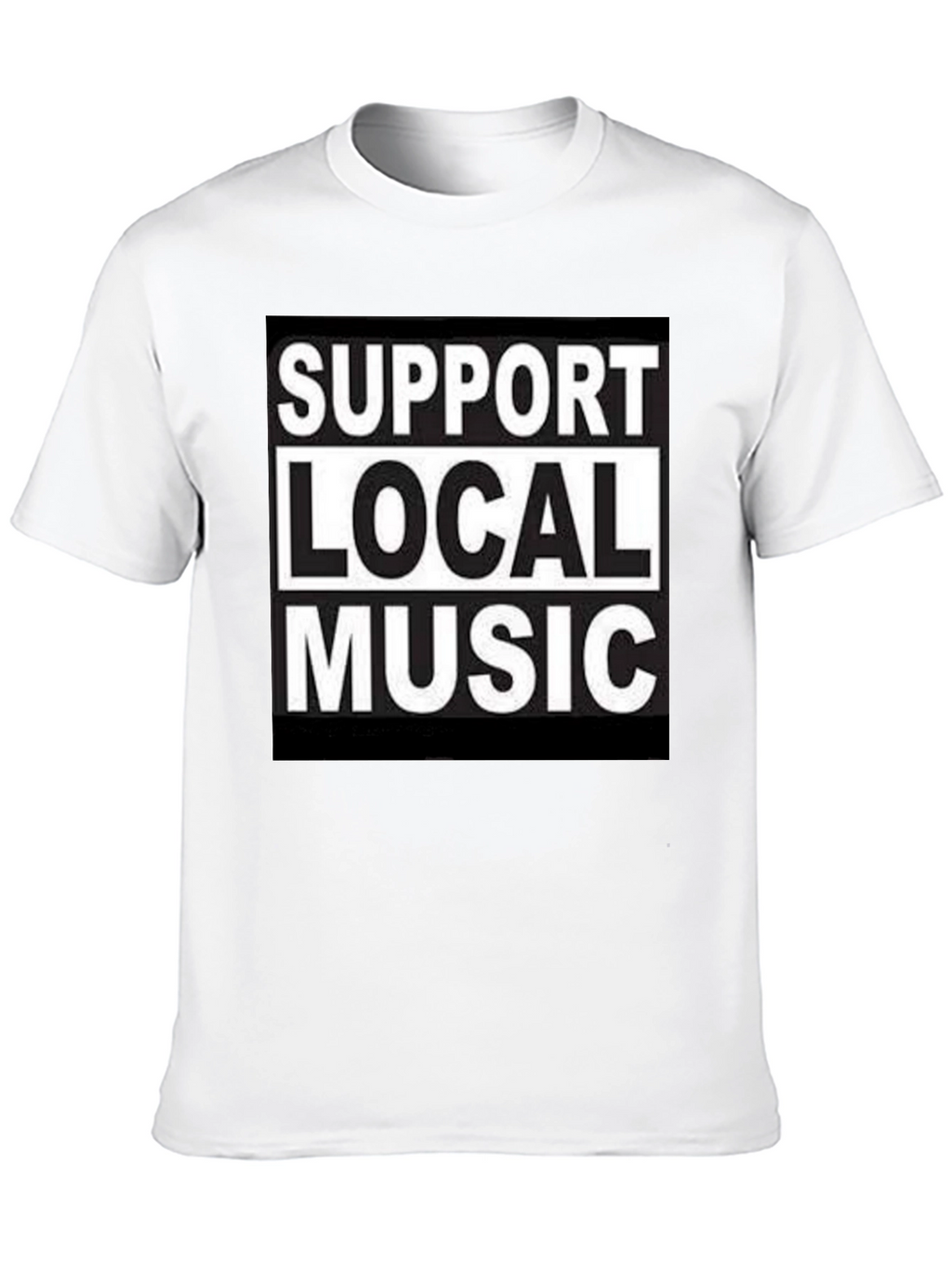 Support Local Music Black Graphic T-Shirt