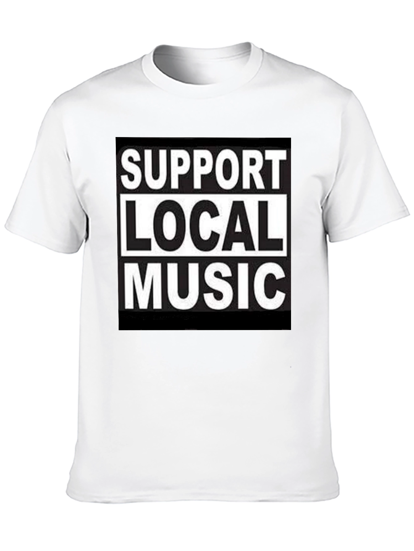 Support Local Music Black Graphic T-Shirt