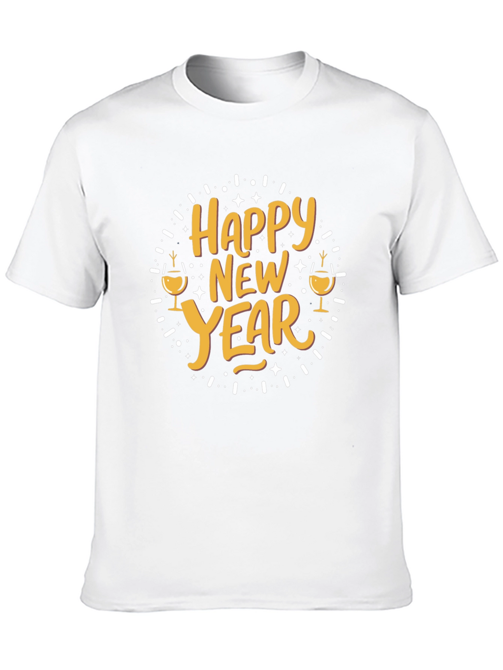 Happy New Year Graphic Tee - Black