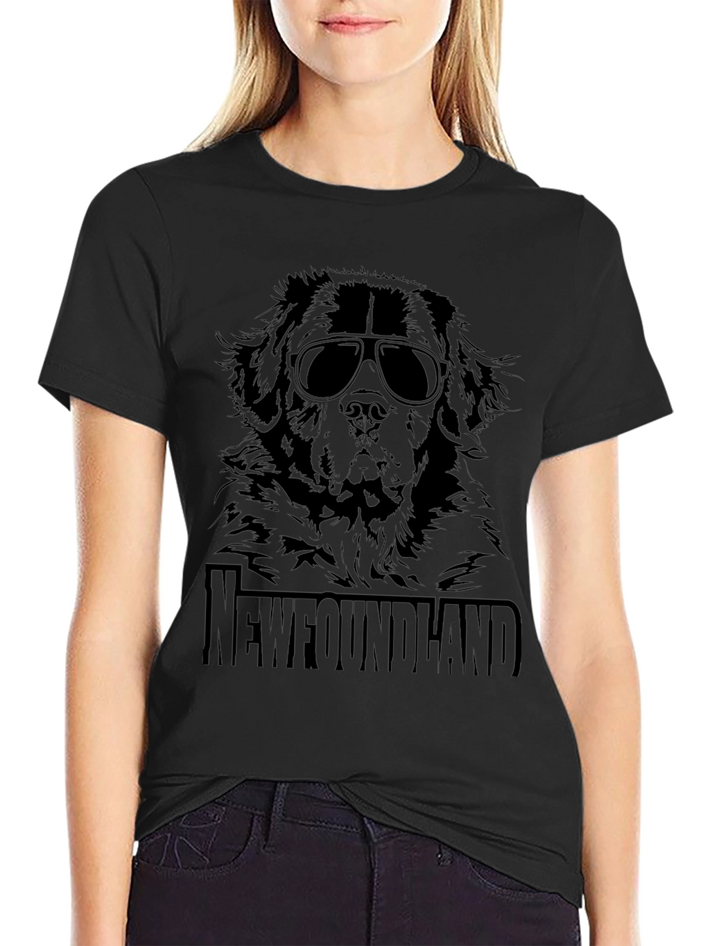 Newfoundland Dog Sunglasses T-Shirt