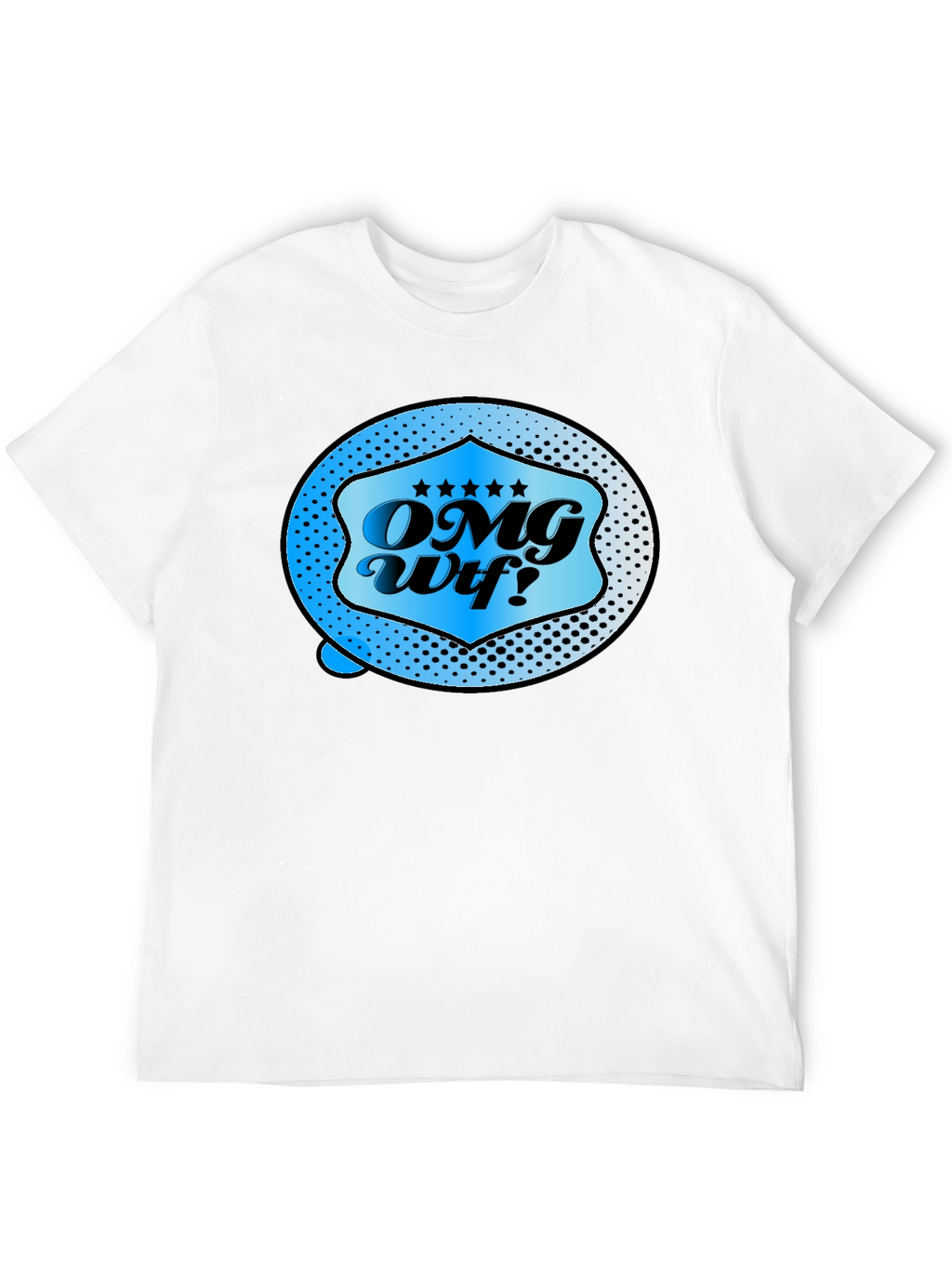 OMG WTF Graphic Tee - Novelty Mens Black T-Shirt