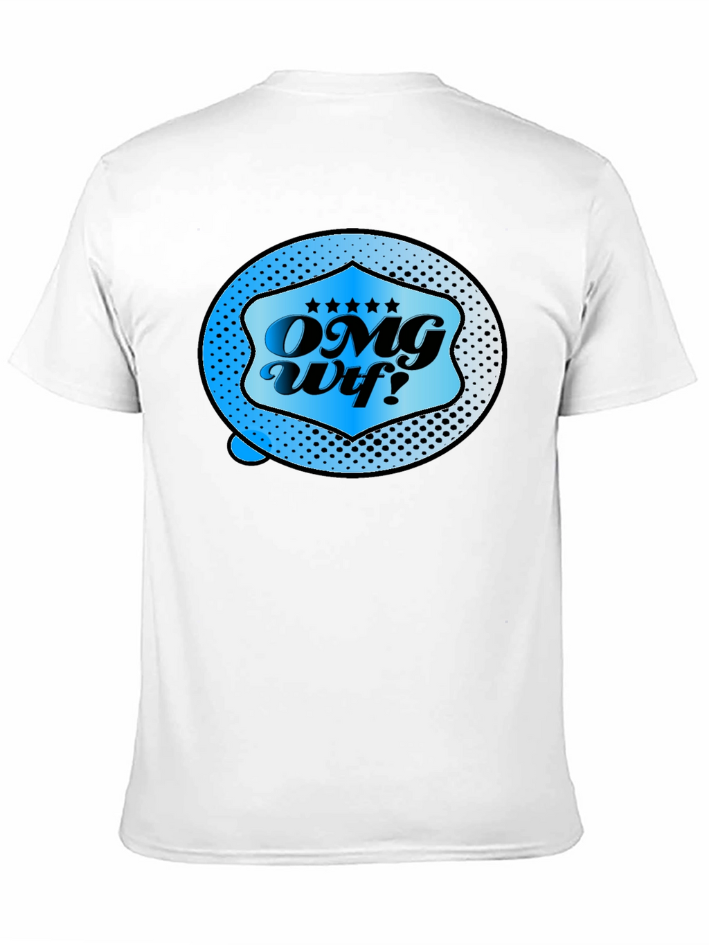 OMG WTF Graphic Tee - Novelty Mens Black T-Shirt