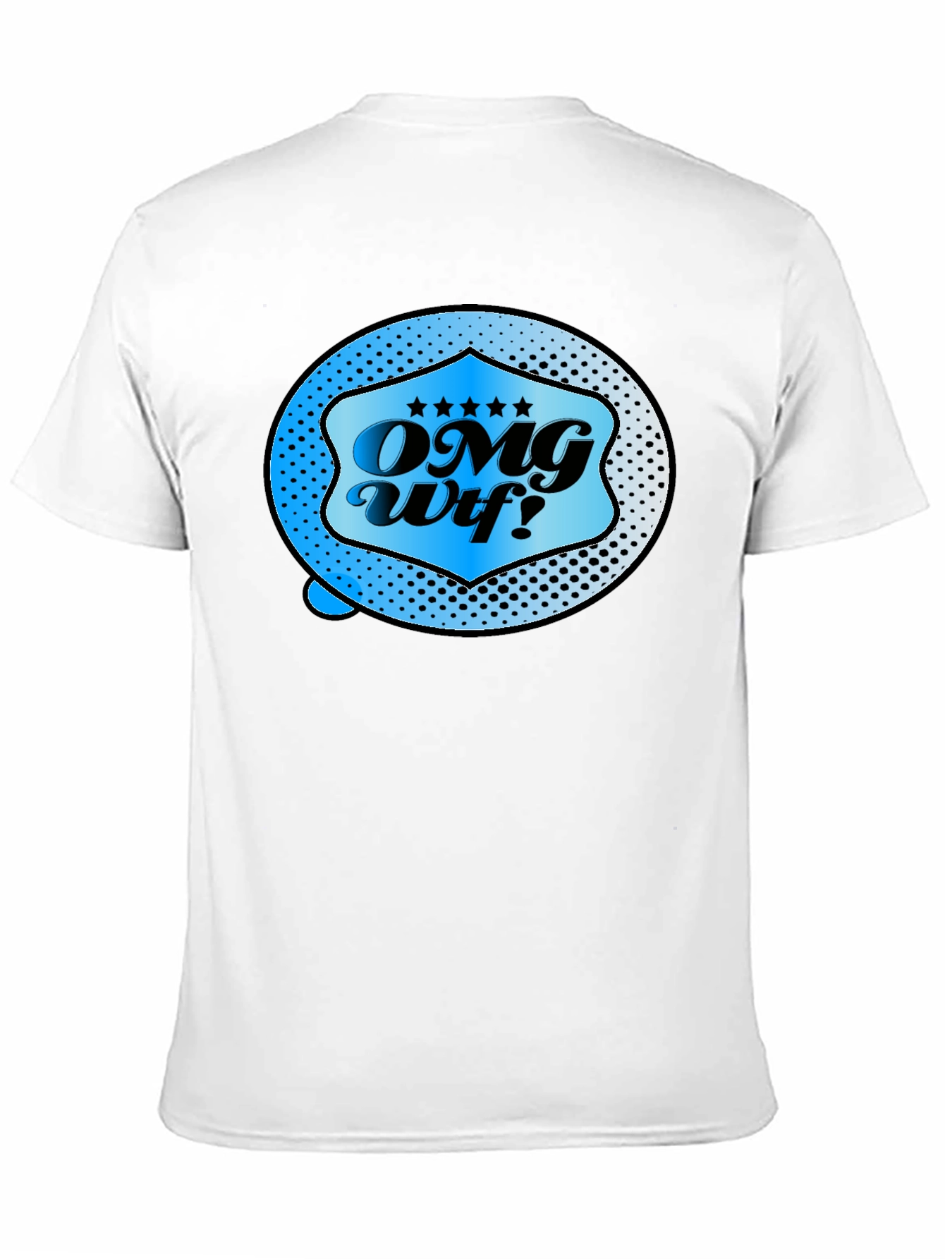 OMG WTF Graphic Tee - Novelty Mens Black T-Shirt